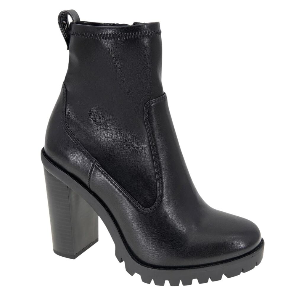 BCBGeneration Women's Pella Platform Lug Sole Booties Black Size 10